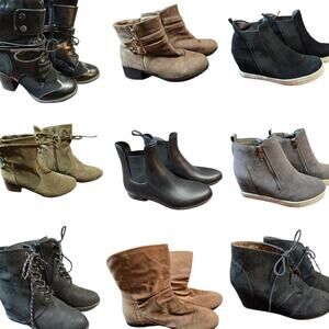 Bulk Men’s Women’s Ankle Boots Shoe Lot Of 9 Name Brand Wholesale Reseller ROI